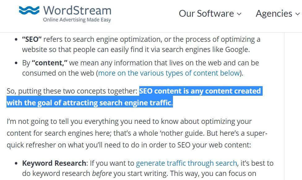 WordStream - SEO Content