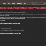 Страница Body Foundation на сайта Crossover Workouts